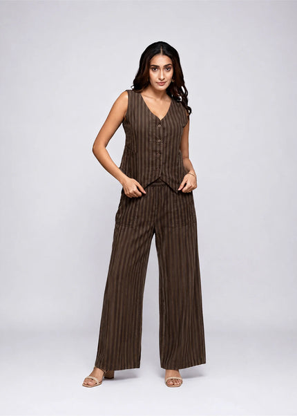 Olive Corduroy Vest Co-Ord