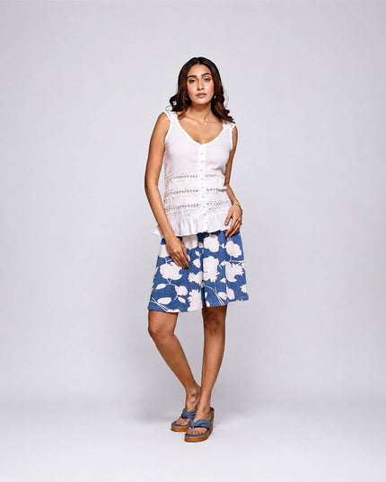 Smocked Lace Top