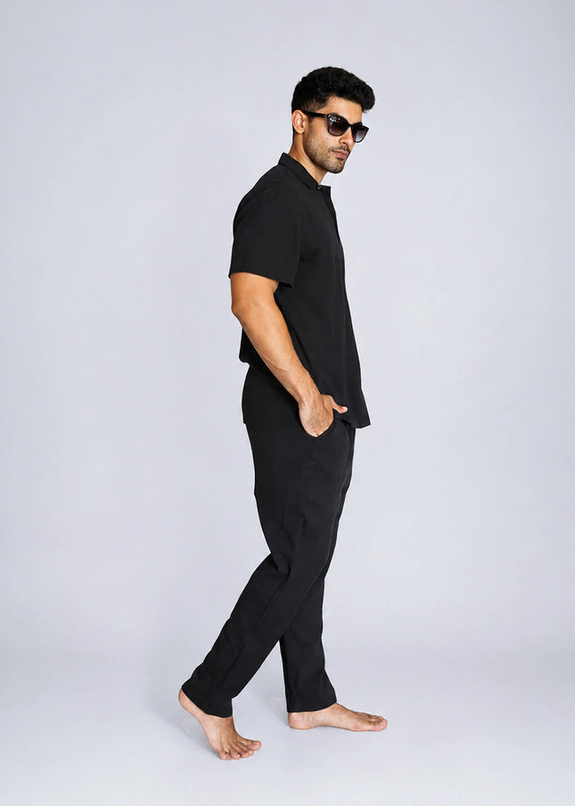 Jet Black Linen Co-ord