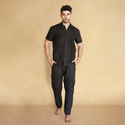 Jet Black Linen Co-ord