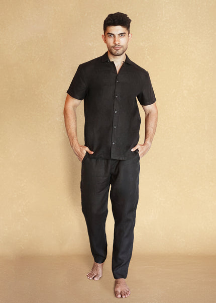 Jet Black Linen Co-ord