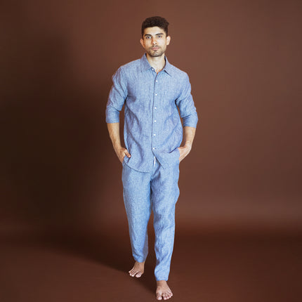 Gulf Blue Linen Co-ord