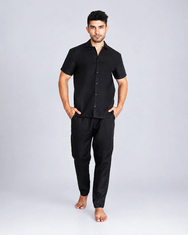 Jet Black Linen Co-ord