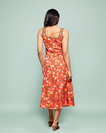Peony Zipper Dress