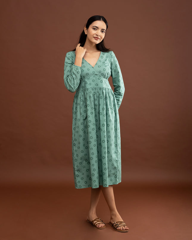 Turquoise Floral Dress