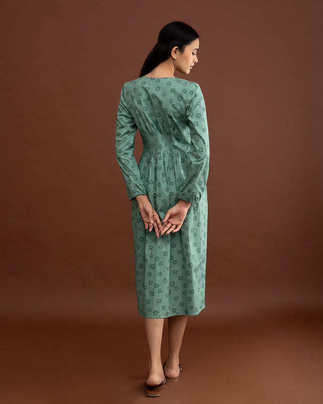 Turquoise Floral Dress