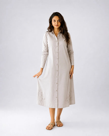 Pale Shirt Dress