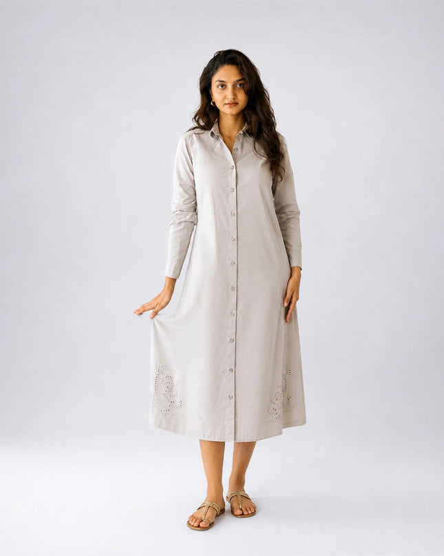 Pale Shirt Dress