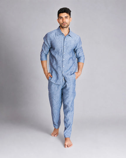 Gulf Blue Linen Co-ord