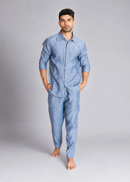 Gulf Blue Linen Co-ord
