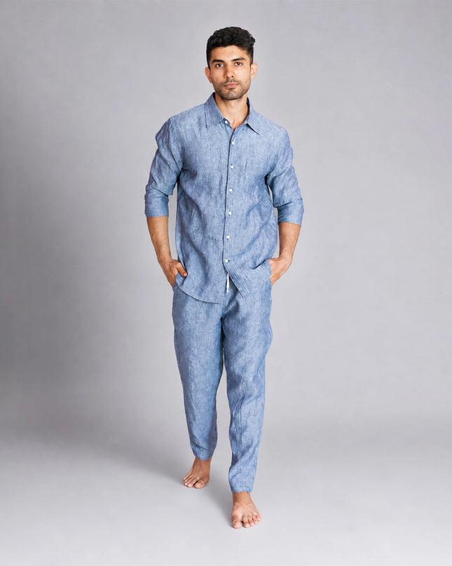 Gulf Blue Linen Co-ord