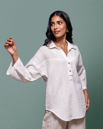 Weave Crochet Shirt