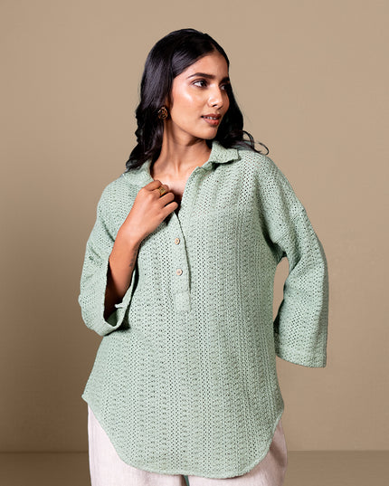 Weave Crochet Shirt