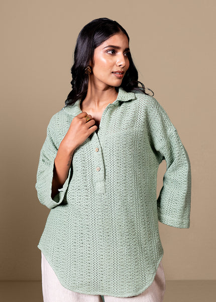 Weave Crochet Shirt