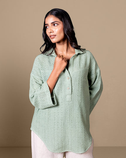 Weave Crochet Shirt