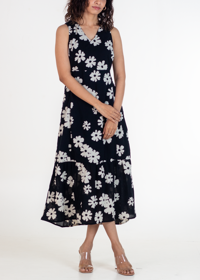 Black Floral Summer Dress