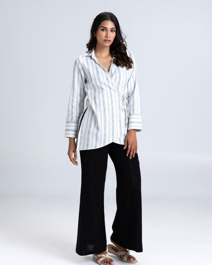 Striped Tie-up Top