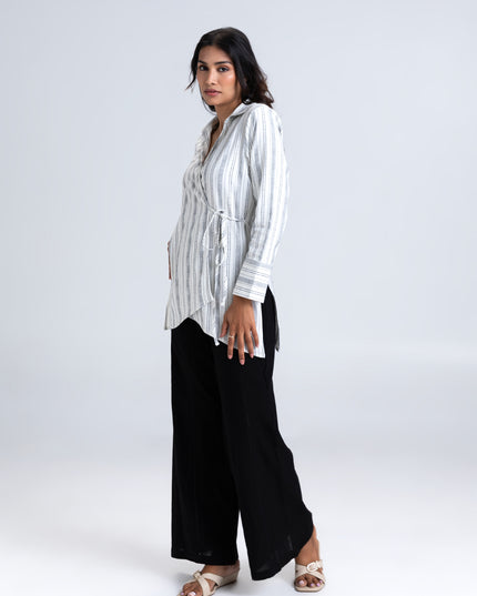 Striped Tie-up Top