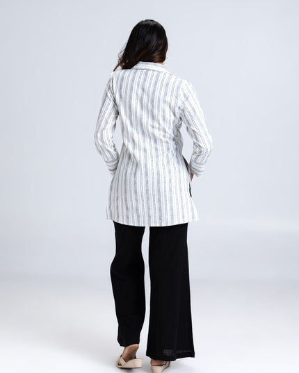 Striped Tie-up Top