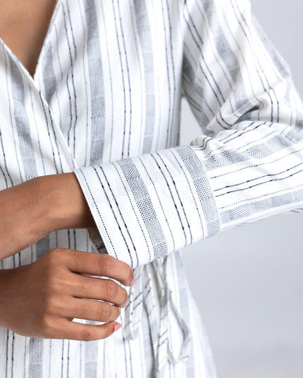 Striped Tie-up Top