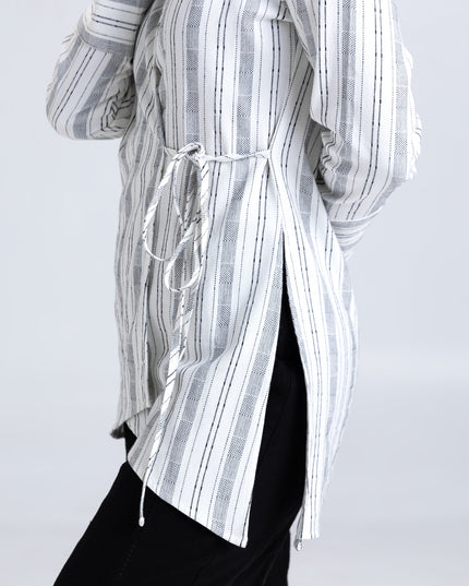 Striped Tie-up Top