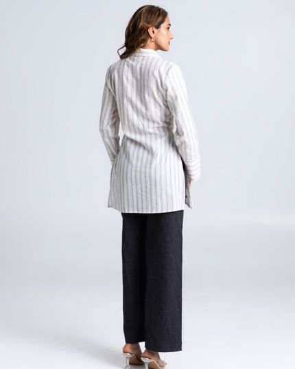 Striped Tie-up Top
