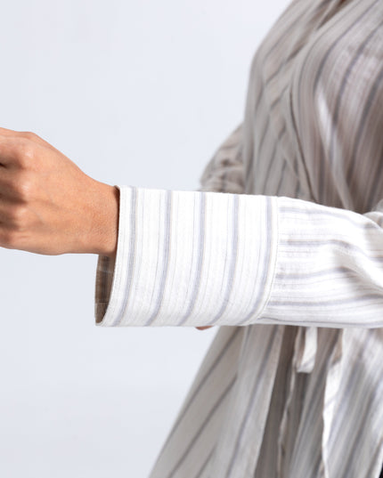 Striped Tie-up Top