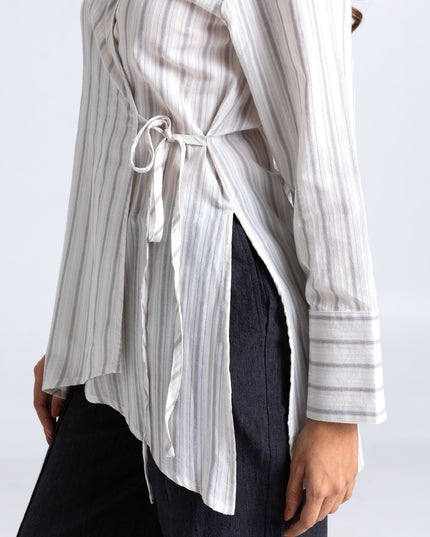 Striped Tie-up Top