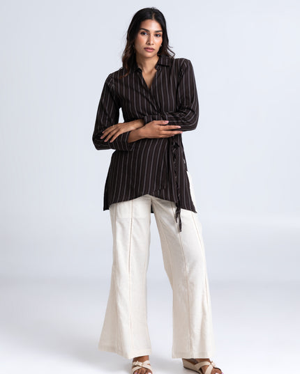 Striped Tie-up Top