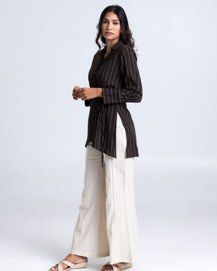 Striped Tie-up Top