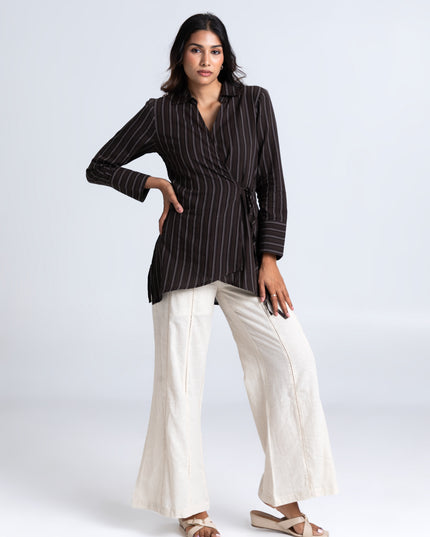Striped Tie-up Top