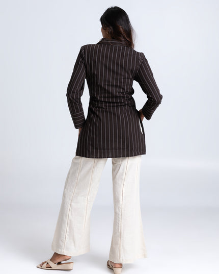 Striped Tie-up Top
