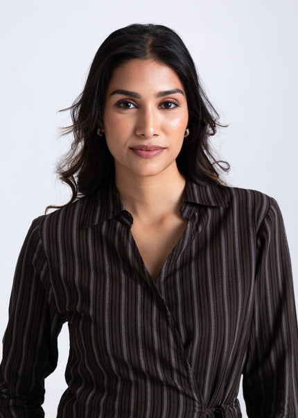 Striped Tie-up Top