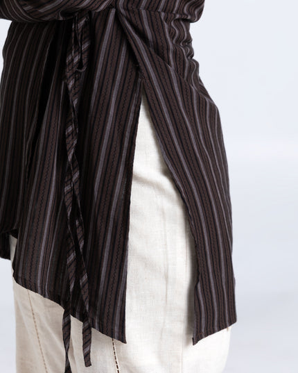 Striped Tie-up Top