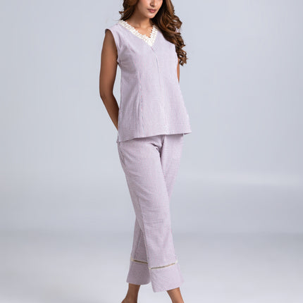 Laced Seer Sucker Co-Ord