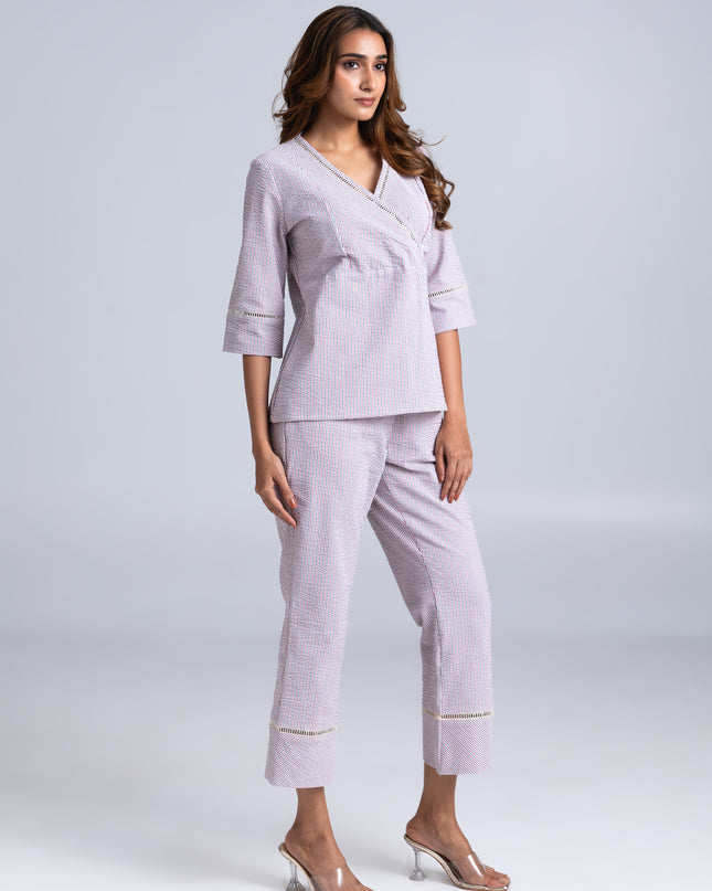 Seer Sucker Wrap Luxe Co-Ord