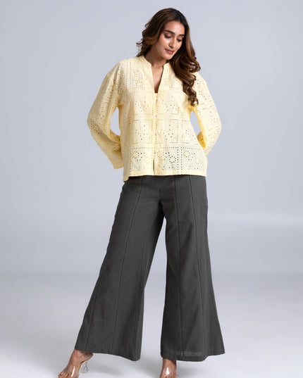 Schiffli Yellow Top