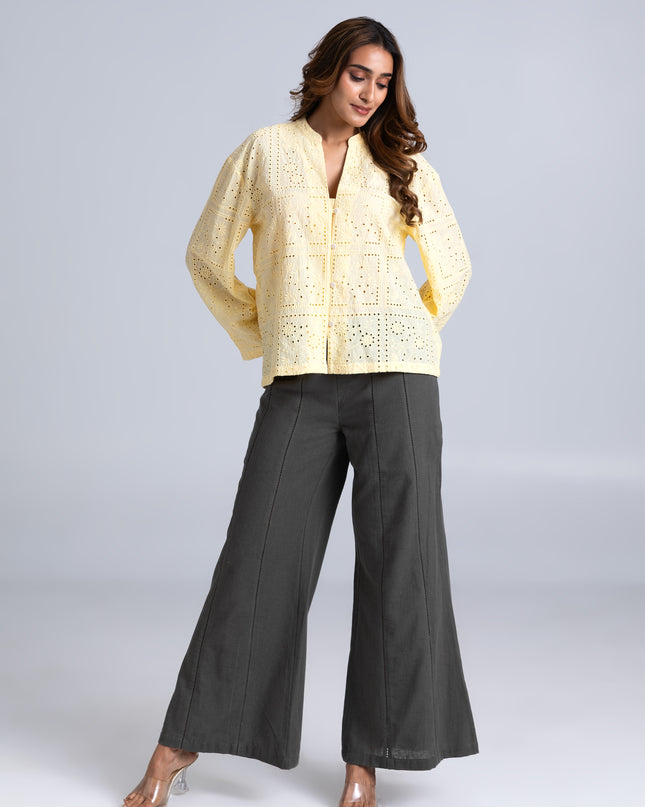 Schiffli Yellow Top