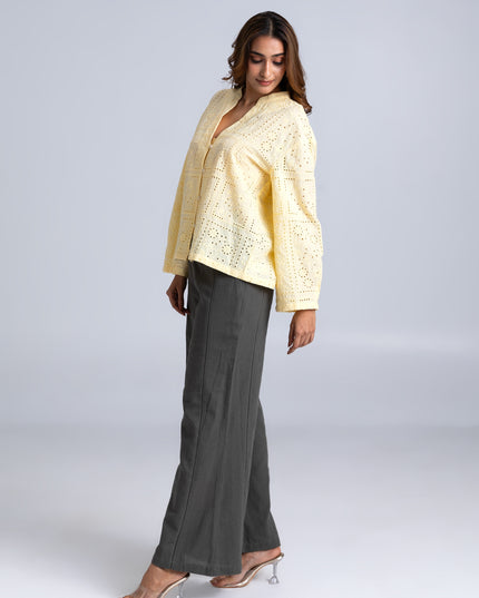 Schiffli Yellow Top