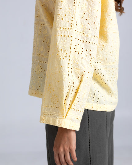 Schiffli Yellow Top