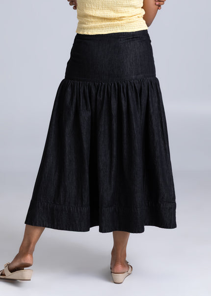 Denim Yoke Skirt