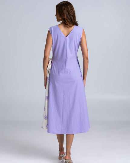 Lavender Tie-up Dress
