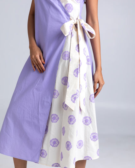 Lavender Tie-up Dress