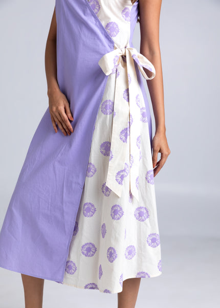 Lavender Tie-up Dress
