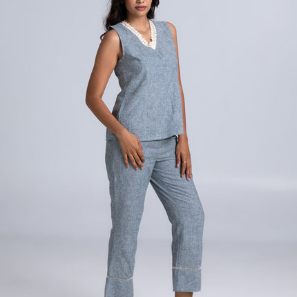 Laced Seer Sucker Co-Ord