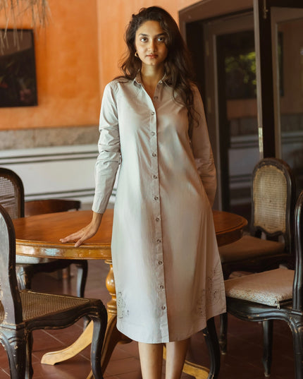 Pale Shirt Dress