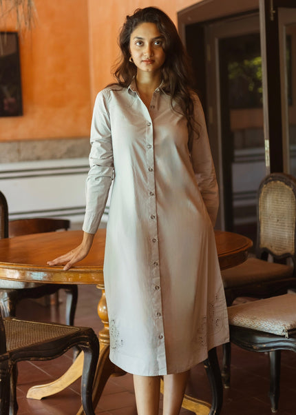 Pale Shirt Dress
