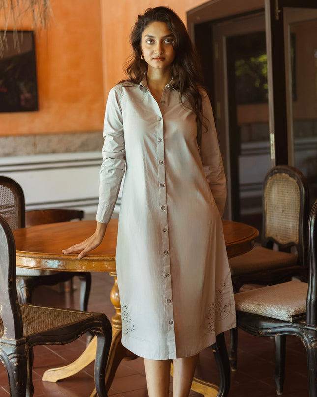 Pale Shirt Dress