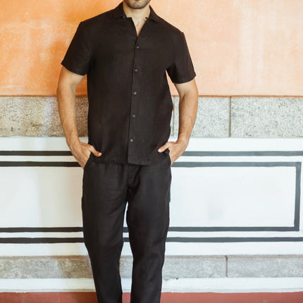 Jet Black Linen Co-ord