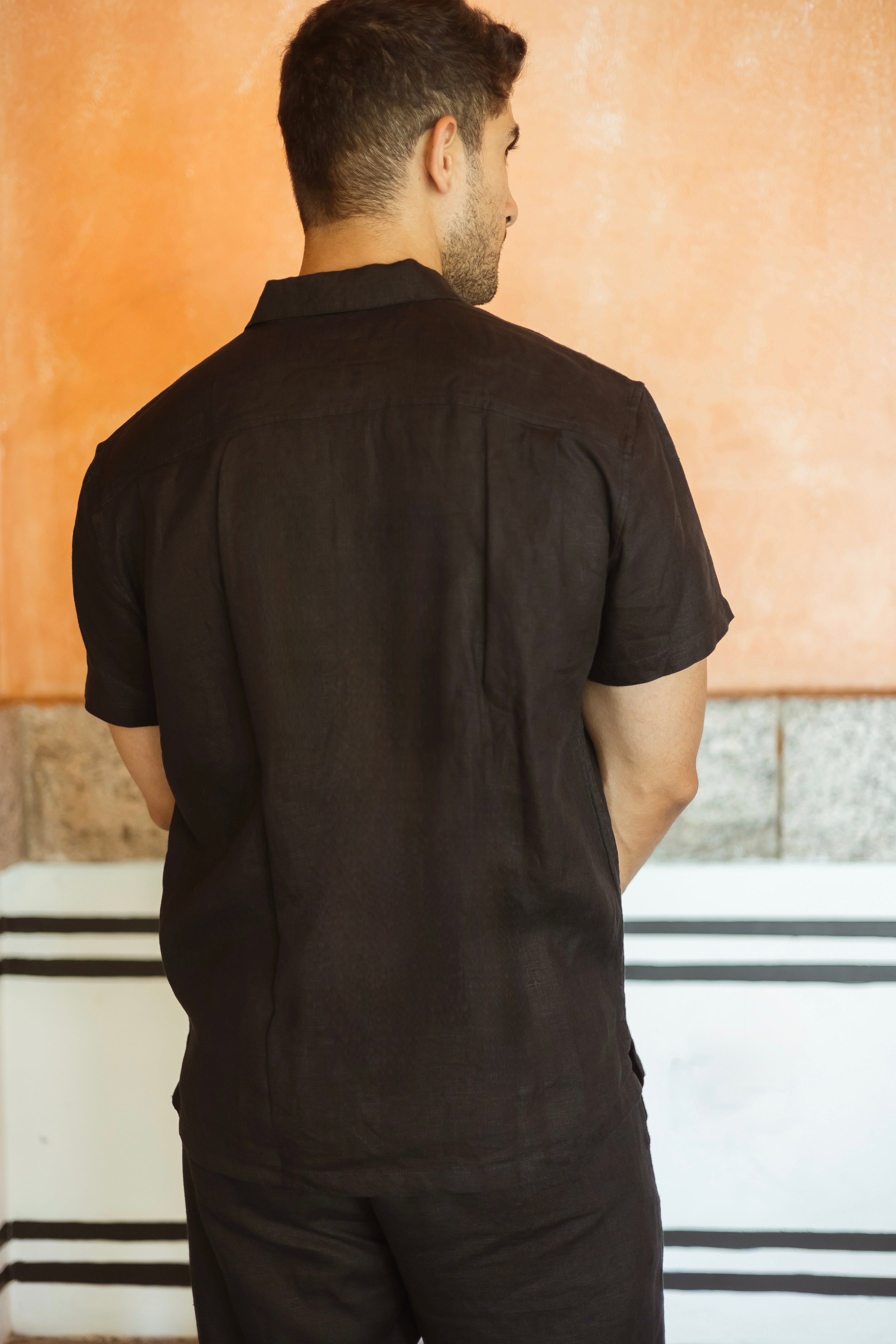 Jet Black Linen Co-ord